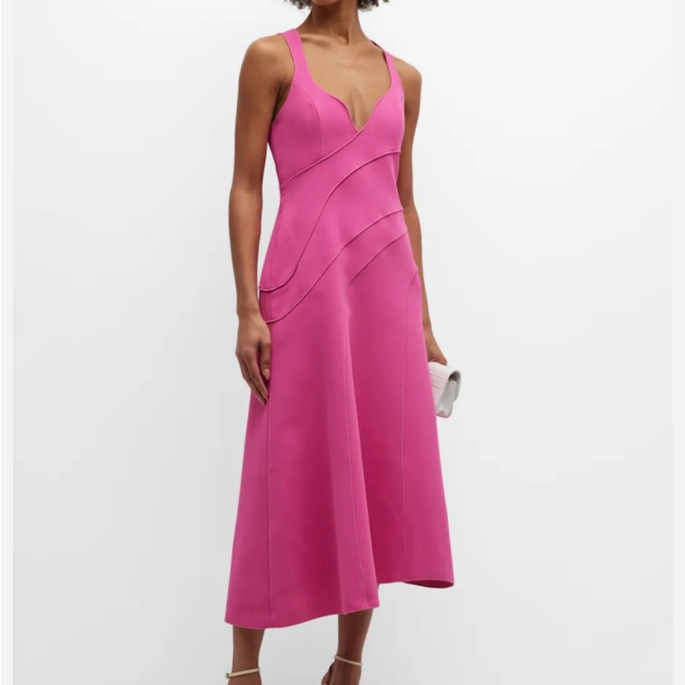 Acler Newgate magenta midi dress size 2